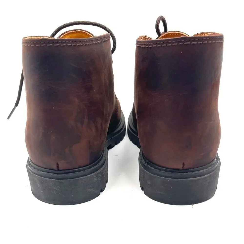 HAVANA JOEs Panama Jack men's brown leather ankle lace up boots size EU 41/US 8